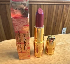 MAC GIFT OF GOLD FROST LIPSTICK MACGENTA LIMITED GUARANTEED AUTHENTIC BNIB