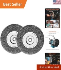 6in Wire Wheel Brush for Bench Grinder - Dual Arbor Sizes for Precision