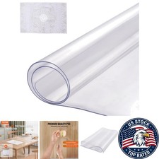Elegant 16 x 32 Inch Clear PVC Desk Mat Protector, Minimalist Easy to Clean