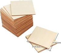 Thiecoc Unlackierte Holzquadrate, 50 StüCk, 10,2 X 10,2 Cm, Pappelholz, FüR B