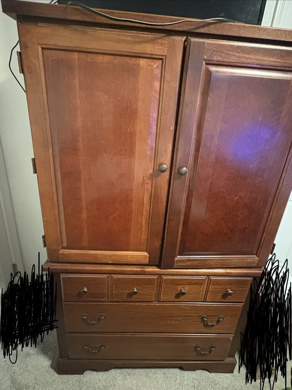 TV Cabinet with Drawers Underneath Cabinet