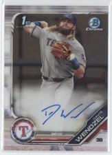2019 Davis Wendzel Bowman Chrome 1st  Auto  RC     #CDA-DW (21C1157)