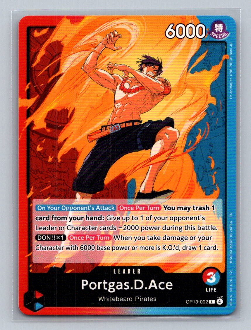 Portgas.D.Ace (002) L Carrying On His Will OP13-002 NM | eBay