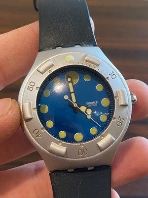 Vintage rare watch Swatch Irony Scuba 200 Aluminum 200m. Diving