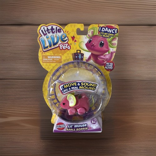 LITTLE LIVE PETS Lil' Mouse Apple Boppin' Sealed Series 1 2014 Sealed Pink Moose - Picture 3 of 6