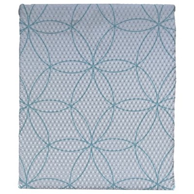 Style Selections Hailee Light Blue Geometric Shower Curtain, Bath Decor