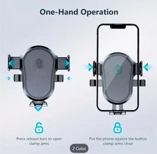 Car Phone Holder with Suction Cup Mount, Adjustable Gooseneck & 360° Rotation