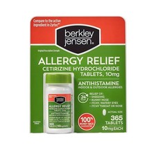24 Hour Allergy Relief 365-Count , 10 mg Cetirizine Hydrochloride Antihistam...