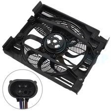 Radiator Condenser Cooling Fan Assembly for 01-03 BMW 530i 99-00 BMW 528i