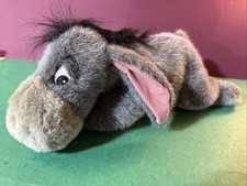 Vtg Disney Parks EEYORE Laying Down 17  Soft  Cuddly Plush w/Detachable Tail