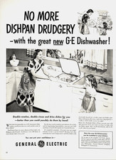 GE General Electric Dishwasher Kitchen Appliance Wife Child Vintage Mag Print Ad