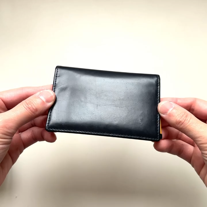 ETTINGER Business Card Holder Card Case Yellow and Black Leather