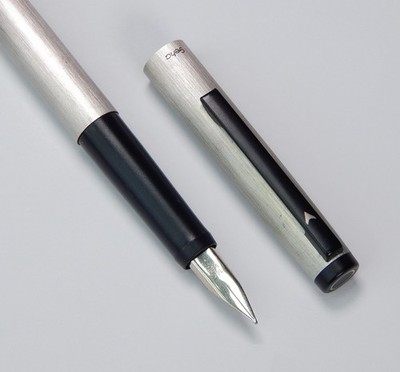 GEHA 731 BRUSHED STEEL NIB 14C GOLD 585 - VINTAGE