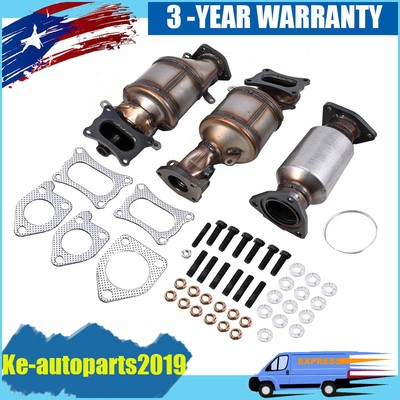   All 3 Manifold Catalytic Converter Set For 2008 - 2012 Honda Accord 3.5L
