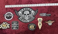 Lotto di 8 toppe Harley Davidson HOG teschio aquila alata Sturgis set moto