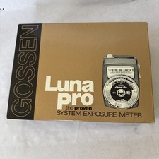 Vintage MIB Gossen Luna Pro System elektroniczny Miernik ekspozycji światła 130-010 i pudełko