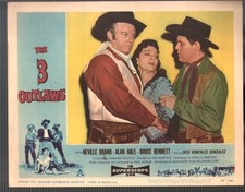 Three Outlaws-Lobby Card-#3-1956-Neville Brand-Bruce Bennett-Lillian Molieri 