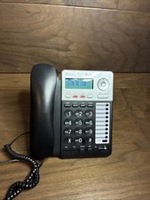 AT T 2-Line Business Office Phone w/ Speaker Phone  Caller ID Black Works