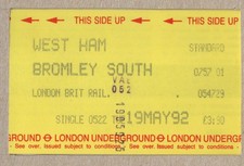 West Ham 01 to Bromley South - UTS London Underground ticket