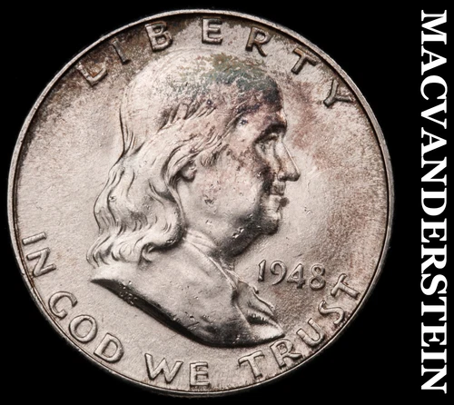 1948-D Silver Franklin Half Dollar - FBL - Choice Gem Brilliant Unc  #G9211