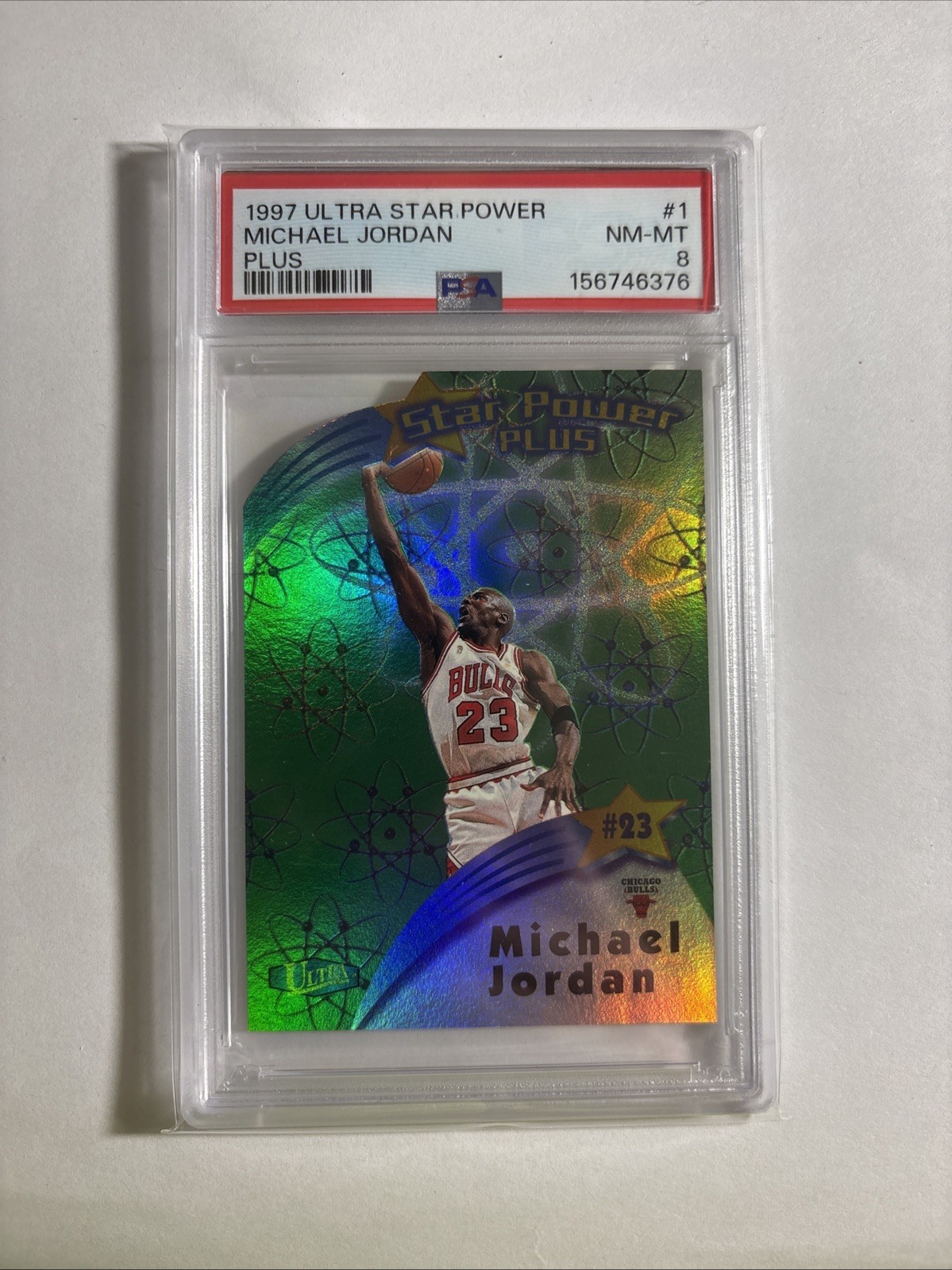 Michael Jordan 1997-98 Fleer Ultra #1 Star Power Plus PSA 8 Bulls Freshly Graded