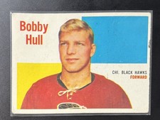 Bobby Hull 1960-61 TOPPS #58 G/VG Condition Rare NHL Vintage Hockey Card