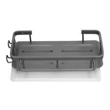 New Kitchen Wall Mounted Sink Shelf Punching Free Rustproof Over Sink Dish