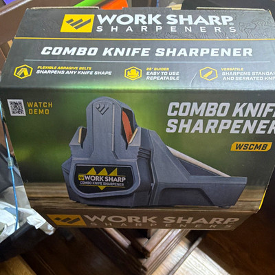 Work Sharp Combo Knife Sharpener WSCMB Electric & Manual w/ Angle Guide