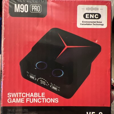 M90 Pro TWS Gaming Bass Music Earphones ENC Zero Delay Dual Mode Bluetooth 5.3