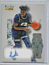 Neemias Queta 2022 Wild Card Matte Platinum Autograph Rookie #1/1