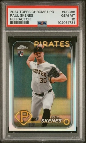 2024 Topps Chrome Update Refractor #USC88 Paul Skenes Rookie RC PSA 10 GEM MT