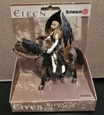 Bayala Schleich 70406 Elfen Surah on Horse w Baby Dragon NEW IN PACKAGE Retired
