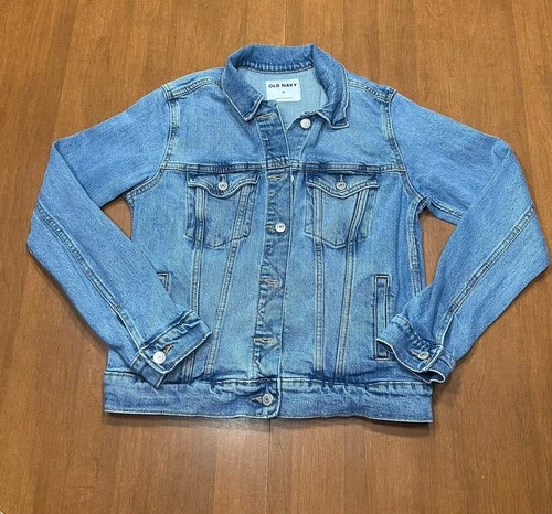 Old Navy Jean Jacket Womens Extra Small Blue Trucker Button Up  Denim XS