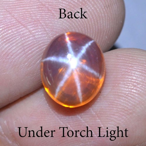 7.45 Ct 10.3x9 MM Orange Star Sapphire 6 Rays Lab Corundum OYS9485 - Picture 5 of 6