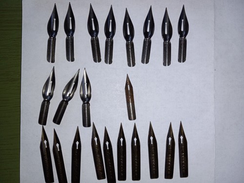 Lot of 21 Vintage R Esterbrook Calligraphy Fountain Pen Nibs 788 & 14 in Box - Picture 4 of 9