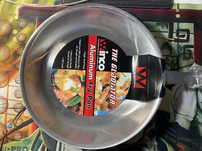 Winco  COMMERCIAL Gladiator Aluminum Natural Finish Frying Pan 10'' NSF NEW