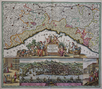 Republic of Genoa Dominion - Genoa - Seutter 1730 - Original - Genoa
