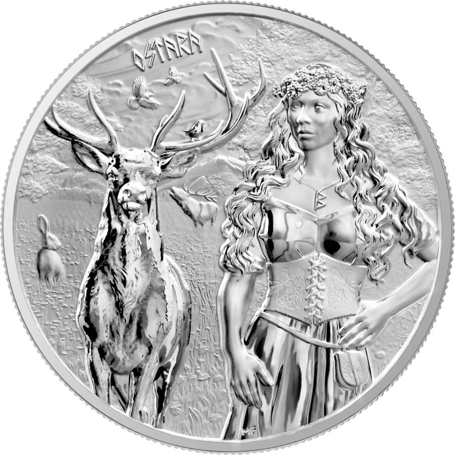 2023 Germania Valkyries Ostara 1oz Silver BU Coin