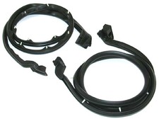 1966-1977 Ford Bronco New Rubber Door Weatherstrip Seals With Molded Ends Pair