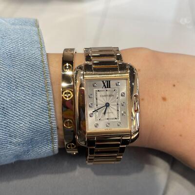 Cartier Tank Anglaise Ref. 3508 18K Rose Gold Factory Diamond Dial