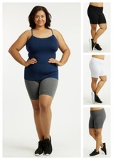 PREMIUM COTTON STRETCH LEGGINGS SHORTS BIKER FITNESS YOGA GYM BERMUDA S-3X