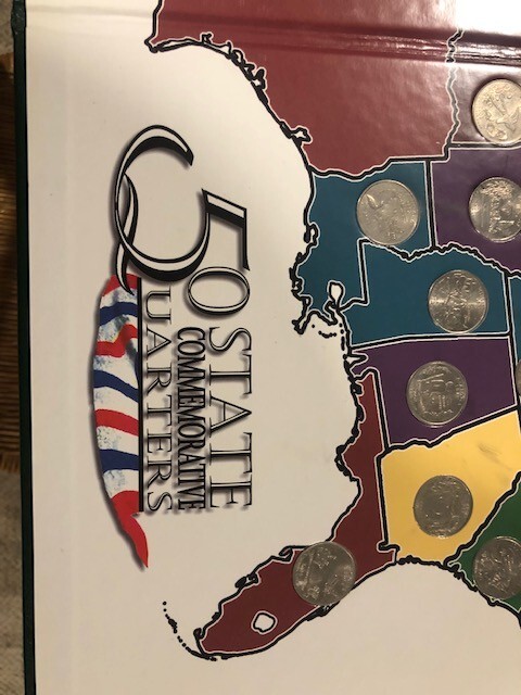 Littleton 50 State Quarter Display Map - US Quarter Collection Folder 16x26 Inches