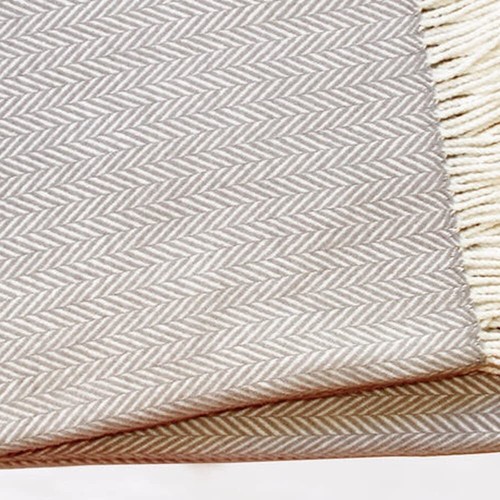 Grey and White Dreamy Soft Herringbone Throw Blanket - Picture 5 of 5