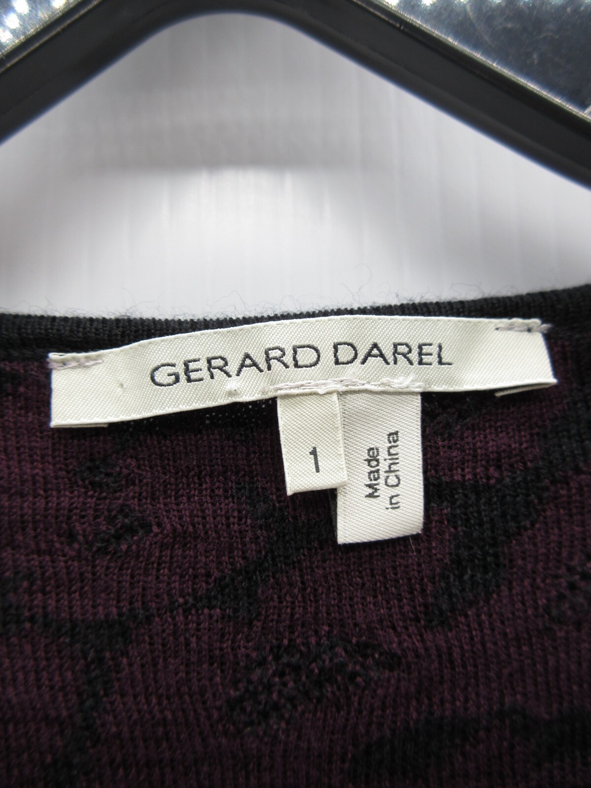 Gerard Darel Sweater Women 1 Small Black Purple W… - image 8