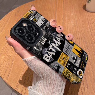 【 iPhone16】BLVCKParis Badmanケース Batman Phone Case For iPhone 16 Pro Max 15 14Plus 13 12 11 Suede