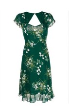 NWT $248 REFORMATION Rosi Cap Sleeve Cut Out Floral Midi Dress Buena Size 0