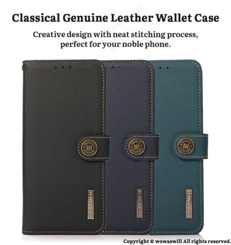 For Samsung Galaxy Colourful Real Leather Flip Wallet Cover - Foto 2 di 15