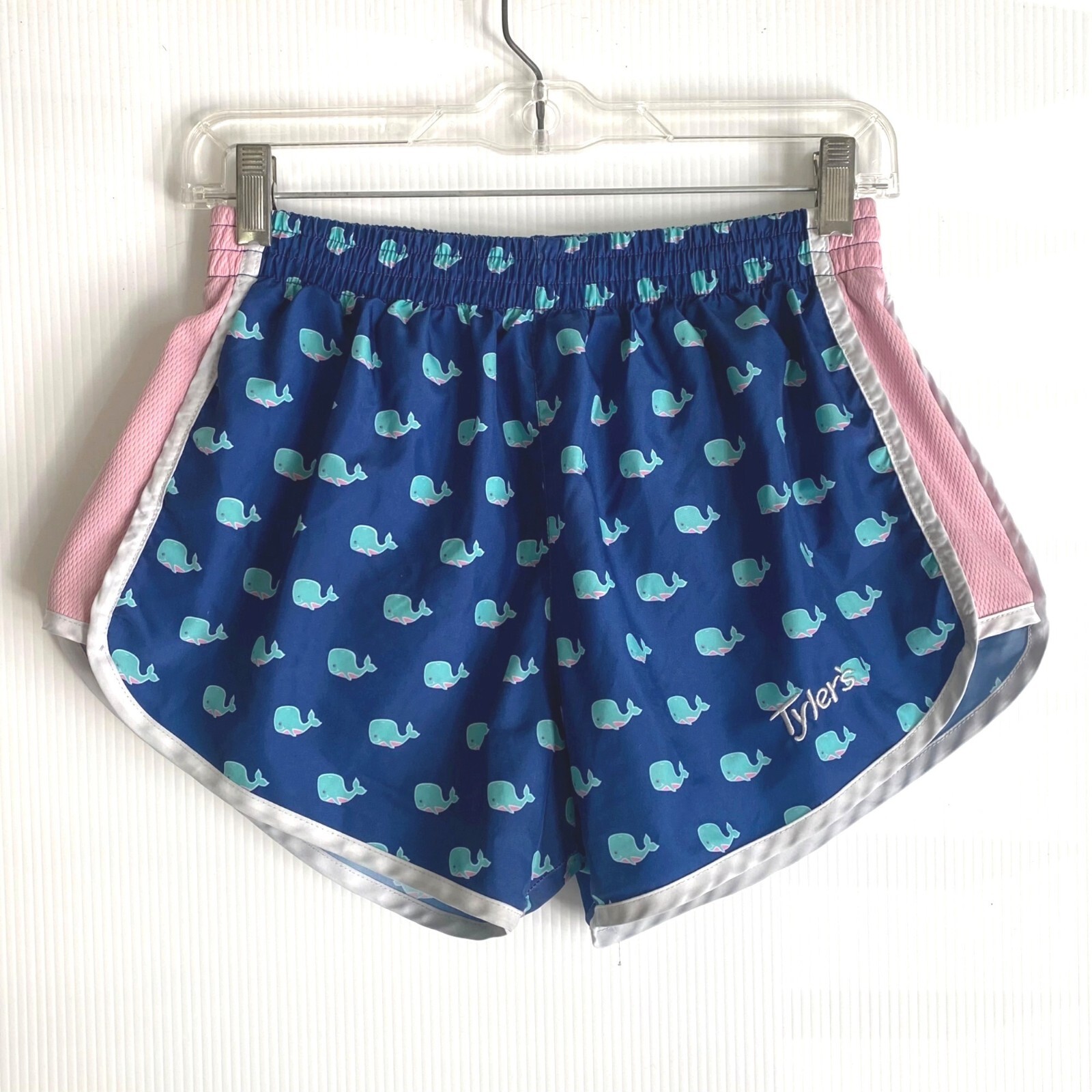 womens novelty shorts size S Tyler's store whale print running track athletic 3