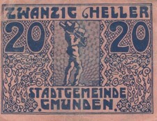 20 HELLER 1920 City of GMUNDEN Upper AUSTRIA Notgeld Banknote #PF170.U
