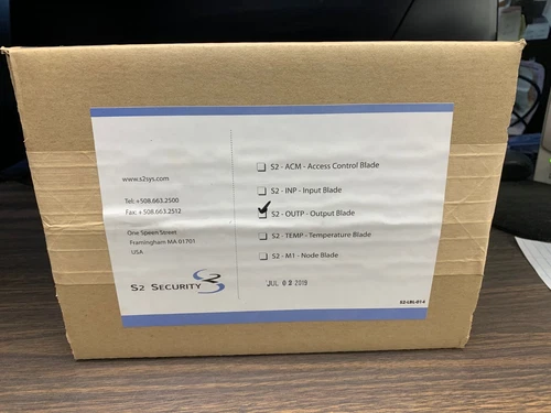 S2 Security, Card Access Output Blade,S2-OUTP,  S2-LBL-014, NEW IN BOX